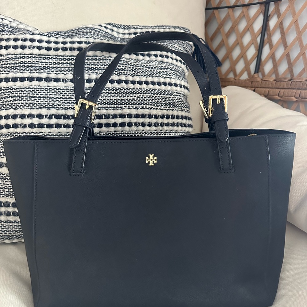 Tory Burch medium tote- navy blue.